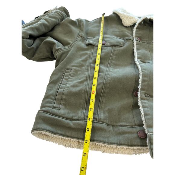Oliver Logan Oakhurst Sherpa Jacket Terrarium Moss Size XL Trucker Jacket - Picture 10 of 10